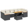 Set de sofás de jardín 8 piezas y cojines ratán sintético negro de , Conjuntos de jardín - Ref: Foro24-3272988, Precio: 498,7...