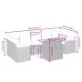 8-teiliges Gartensofa-Set und schwarze synthetische Rattankissen von , Gartensets - Ref: Foro24-3272988, Preis: 527,77 €, Rab...