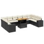 Set de sofás de jardín 11 pzas y cojines ratán sintético negro von , Gartensets - Ref: Foro24-3272806, Preis: 650,74 €, Rabat...