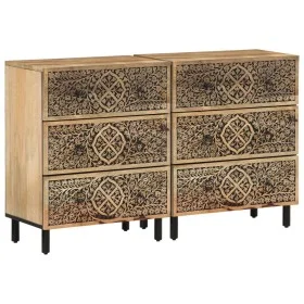2-piece sideboard solid mango wood 60x33x75 cm by , Sideboards - Ref: Foro24-3206305, Price: 332,31 €, Discount: %