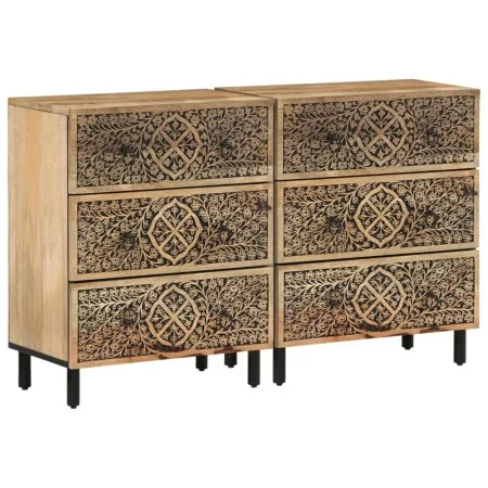 2-piece sideboard solid mango wood 60x33x75 cm by , Sideboards - Ref: Foro24-3206305, Price: 332,31 €, Discount: %
