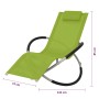 Tumbona geométrica de jardín de acero verde de vidaXL, Tumbonas - Ref: Foro24-47776, Precio: 141,17 €