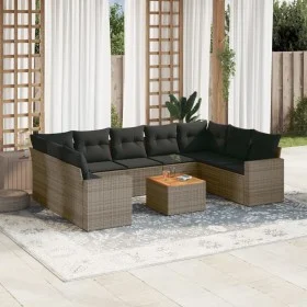 10-piece garden sofa set with gray synthetic rattan cushions by , Garden sets - Ref: Foro24-3256599, Price: 606,78 €, Discoun...
