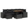7-piece garden dining set and black synthetic rattan cushions by , Garden sets - Ref: Foro24-3272735, Price: 523,85 €, Discou...