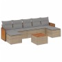 Gartensofa-Set mit beigen Kissen 8 Stück PE-Rattan von , Gartensets - Ref: Foro24-3227921, Preis: 423,80 €, Rabatt: %