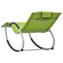 Liege mit grünem Textilene-Kissen von vidaXL, Liegen - Ref: Foro24-47791, Preis: 95,05 €, Rabatt: %