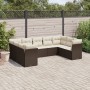 Set de sofás de jardín 9 pzas y cojines ratán sintético marrón de , Conjuntos de jardín - Ref: Foro24-3249972, Precio: 595,72...