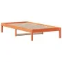 Sofá cama de madera maciza de pino marrón cera 80x200 cm de , Camas y somieres - Ref: Foro24-844406, Precio: 74,43 €, Descuen...
