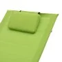 Lounger with green textilene pillow by vidaXL, Loungers - Ref: Foro24-47791, Price: 93,58 €, Discount: %