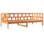 Sofá cama de madera maciza de pino marrón cera 90x190 cm