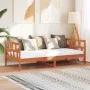 Wax brown solid pine wood sofa bed 90x190 cm by , Beds and slatted bases - Ref: Foro24-844410, Price: 85,92 €, Discount: %