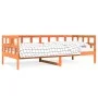 Sofá cama de madera maciza de pino marrón cera 90x190 cm de , Camas y somieres - Ref: Foro24-844410, Precio: 85,15 €, Descuen...