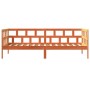 Sofá cama de madera maciza de pino marrón cera 90x190 cm