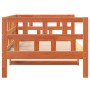 Sofá cama de madera maciza de pino marrón cera 90x190 cm