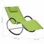 Lounger with green textilene pillow by vidaXL, Loungers - Ref: Foro24-47791, Price: 93,58 €, Discount: %