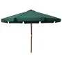 Sonnenschirm mit grüner Holzstange 330 cm von vidaXL, Sonnenschirme - Ref: Foro24-47213, Preis: 153,32 €, Rabatt: %