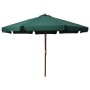 Sonnenschirm mit grüner Holzstange 330 cm von vidaXL, Sonnenschirme - Ref: Foro24-47213, Preis: 152,63 €, Rabatt: %