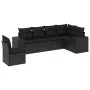6-teiliges Gartensofa-Set und schwarze synthetische Rattankissen von , Gartensets - Ref: Foro24-3254962, Preis: 425,35 €, Rab...