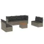 9-teiliges Gartenmöbel-Set und graue synthetische Rattankissen von , Gartensets - Ref: Foro24-3255913, Preis: 499,52 €, Rabat...