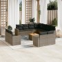12-piece garden sofa set with gray synthetic rattan cushions by , Garden sets - Ref: Foro24-3256718, Price: 844,51 €, Discoun...