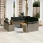 12-piece garden sofa set with gray synthetic rattan cushions by , Garden sets - Ref: Foro24-3256718, Price: 832,17 €, Discoun...