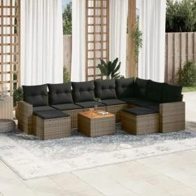 Set de sofás de jardín 10 pzas con cojines ratán sintético gris de , Conjuntos de jardín - Ref: Foro24-3256739, Precio: 574,7...