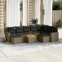 10-piece garden sofa set with gray synthetic rattan cushions by , Garden sets - Ref: Foro24-3256739, Price: 574,73 €, Discoun...