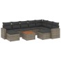 10-piece garden sofa set with gray synthetic rattan cushions by , Garden sets - Ref: Foro24-3256739, Price: 582,60 €, Discoun...
