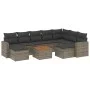 10-piece garden sofa set with gray synthetic rattan cushions by , Garden sets - Ref: Foro24-3256739, Price: 574,73 €, Discoun...