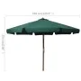 Sonnenschirm mit grüner Holzstange 330 cm von vidaXL, Sonnenschirme - Ref: Foro24-47213, Preis: 153,32 €, Rabatt: %