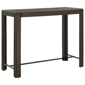 High garden table made of synthetic brown rattan 140.5x60.5x110.5 cm by vidaXL, Garden tables - Ref: Foro24-45876, Price: 93,...