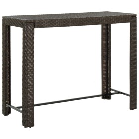 Hoher Gartentisch Kunstrattan braun 140,5x60,5x110,5 cm von vidaXL, Gartentische - Ref: Foro24-45876, Preis: 96,53 €, Rabatt: %
