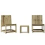Garden furniture set 3 pieces impregnated pine wood by , Garden chairs - Ref: Foro24-832624, Price: 92,38 €, Discount: %