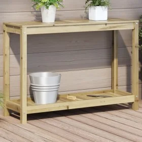 Plantation table with impregnated pine wood shelf 108x35x75 cm by , Pot stands - Ref: Foro24-832396, Price: 84,78 €, Discount: %