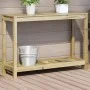 Plantagentisch mit Ablage aus imprägniertem Kiefernholz, 108 x 35 x 75 cm von , Topfständer - Ref: Foro24-832396, Preis: 84,7...