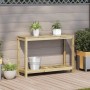 Plantation table with impregnated pine wood shelf 108x35x75 cm by , Pot stands - Ref: Foro24-832396, Price: 88,86 €, Discount: %