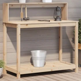 Planting table with pine wood shelves 108x50x109.5 cm by , Pot stands - Ref: Foro24-832412, Price: 82,99 €, Discount: %