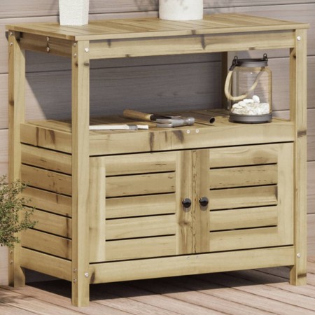Plantation table with impregnated wood shelves 82.5x45x81 cm by , Pot stands - Ref: Foro24-832431, Price: 144,52 €, Discount: %