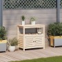 Pflanztisch mit Regalen aus massivem Kiefernholz 82,5x45x81cm von , Topfständer - Ref: Foro24-832427, Preis: 118,76 €, Rabatt: %