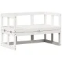 Ausziehbare Gartensofabank aus massivem weißem Kiefernholz von , Gartenbänke - Ref: Foro24-832611, Preis: 124,07 €, Rabatt: %