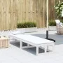 Ausziehbare Gartensofabank aus massivem weißem Kiefernholz von , Gartenbänke - Ref: Foro24-832611, Preis: 124,07 €, Rabatt: %
