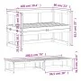 Banco sofá de jardín extensible madera maciza Douglas by , garden benches - Ref: Foro24-832613, Price: 147,57 €, Discount: %