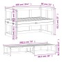 Banco sofá de jardín extensible madera maciza Douglas by , garden benches - Ref: Foro24-832613, Price: 153,52 €, Discount: %