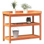 Plantagentisch mit Regalen aus braunem Kiefernholz, 108 x 45 x 86,5 cm von , Topfständer - Ref: Foro24-844639, Preis: 134,64 ...