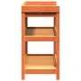 Plantation table with brown pine wood shelves 108x45x86.5 cm by , Pot stands - Ref: Foro24-844639, Price: 109,37 €, Discount: %