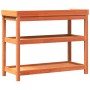 Plantagentisch mit Regalen aus braunem Kiefernholz, 108 x 45 x 86,5 cm von , Topfständer - Ref: Foro24-844639, Preis: 134,64 ...