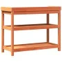 Plantation table with brown pine wood shelves 108x45x86.5 cm by , Pot stands - Ref: Foro24-844639, Price: 109,37 €, Discount: %