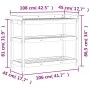 Plantation table with brown pine wood shelves 108x45x86.5 cm by , Pot stands - Ref: Foro24-844639, Price: 109,37 €, Discount: %