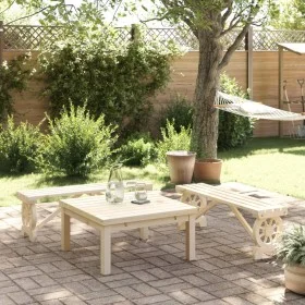 Gartenbänke 2 Einheiten aus massivem Tannenholz von , Gartenstühle - Ref: Foro24-3207135, Preis: 203,13 €, Rabatt: %