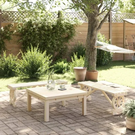Gartenbänke 2 Einheiten aus massivem Tannenholz von , Gartenstühle - Ref: Foro24-3207135, Preis: 203,13 €, Rabatt: %